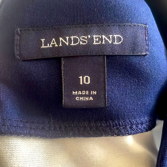 Lands” End Navy Blue Dress Size 10 - Picture 5 of 5